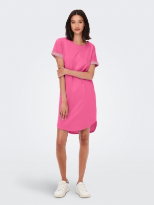 JDYIVY S/S DRESS JRS NOOS Shocking Pink