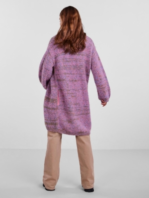 PCNONA LS KNIT COATIGAN BC Dijon/MULTI MEL