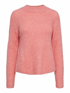 PCELLEN LS O-NECK KNIT NOOS BC Strawberry Pink