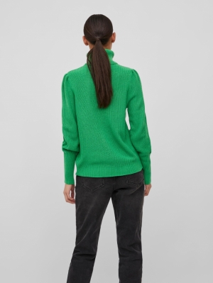 VILOU NEW ROLLNECK L-S KNIT TO Kelly Green