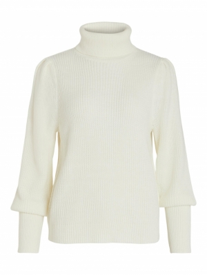 VILOU NEW ROLLNECK L-S KNIT TO White Alyssum