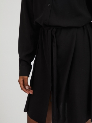 VIPAYA L/S SHIRT DRESS/SU - NO Black