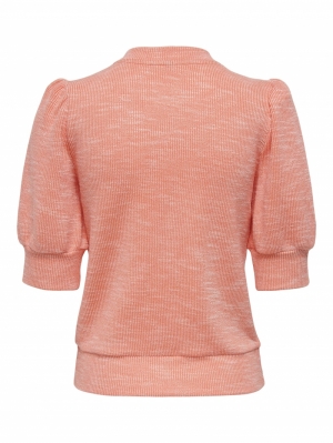 ONLRIE S/S PUFF TOP JRS Apricot