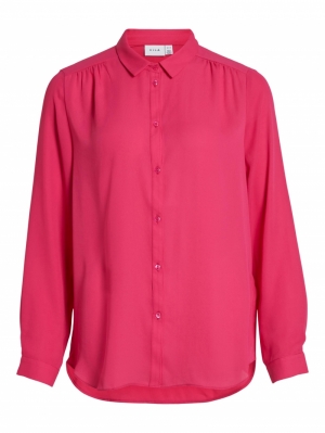 VILUCY BUTTON L/S SHIRT - NOOS Pink Yarrow