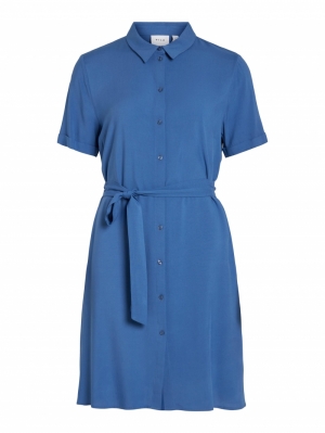 VIPAYA S/S SHIRT DRESS/SU - NO Federal Blue