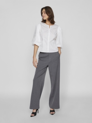 VIVARONE HW WIDE PANT - NOOS Medium Grey Mel