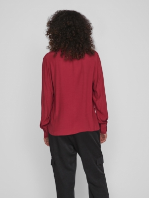 VIFINI BUTTON L/S SHIRT - NOOS Beet Red