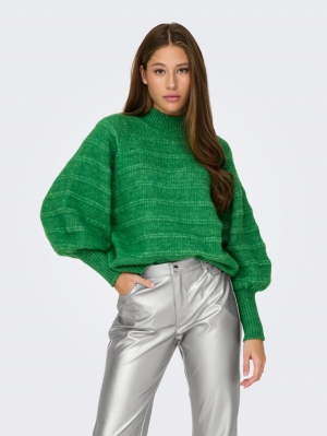 ONLCELINA LS HIGH PULLOVER KNT Island Green/Me