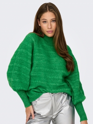 ONLCELINA LS HIGH PULLOVER KNT Island Green/Me