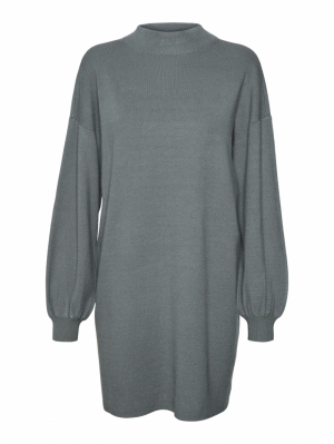 VMNANCY LS FUNNELNECK DRESS NO Balsam Green