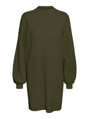 VMNANCY LS FUNNELNECK DRESS NO Rifle Green