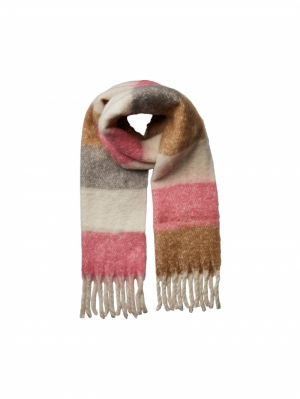 PCSOMMER LONG SCARF BC Hot Pink