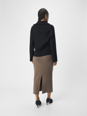 OBJREYNARD HW KNIT SKIRT NOOS Morel