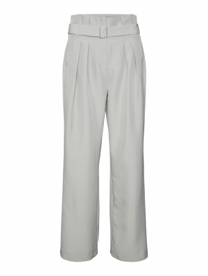 VMALICE HW WIDE PAPERBAG PANT Neutral Gray