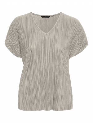 VMHALLE SS V-NECK TOP JRS SPE Silver Lining