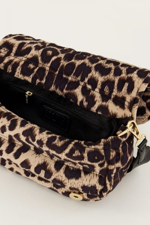 Bag leopard crossbody Zwart