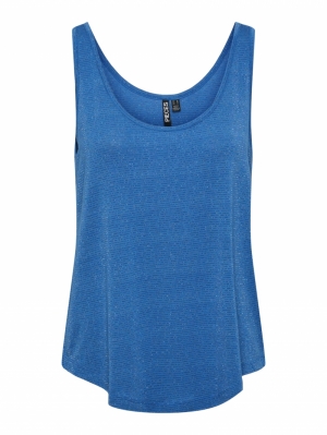 PCBILLO TANK TOP LUREX NOOS BC French Blue/MUL