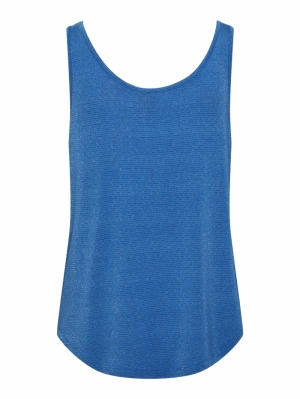PCBILLO TANK TOP LUREX NOOS BC French Blue/MUL