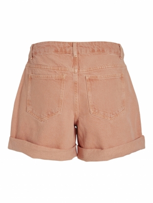 VISHELLY RW DENIM SHORTS Shell Coral