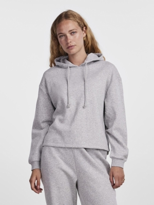 PCCHILLI LS HOODIE NOOS BC Light Grey Mela