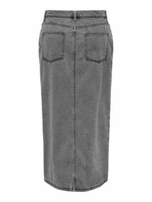 ONLSOPHIE MW LONG SKIRT DNM Medium Grey Den