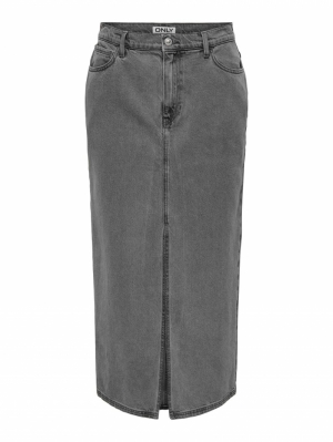 ONLSOPHIE MW LONG SKIRT DNM Medium Grey Den