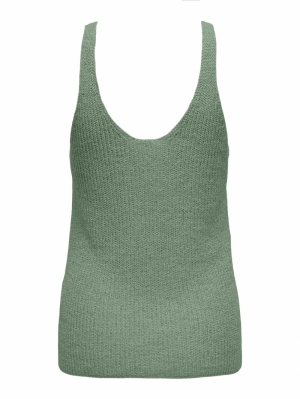 ONLSUNNY SL RIB V-NECK KNT Hedge Green