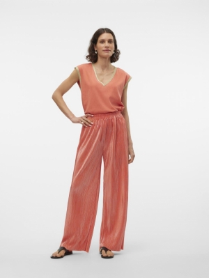 VMMUVI HW WIDE PANT JRS BTQ Burnt Sienna