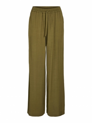 VIWINNIE MAEVE HW PANTS Gothic Olive