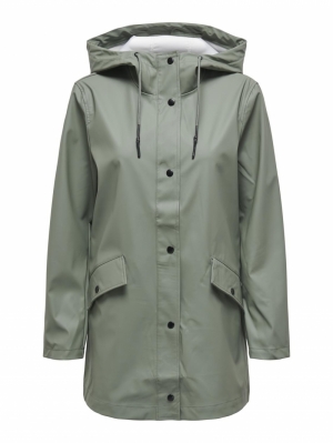 ONLELISA RAINCOAT OTW NOOS Agave Green