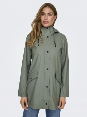 ONLELISA RAINCOAT OTW NOOS Agave Green