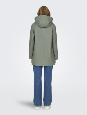 ONLELISA RAINCOAT OTW NOOS Agave Green