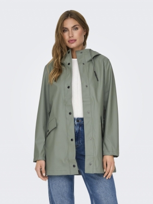 ONLELISA RAINCOAT OTW NOOS Agave Green