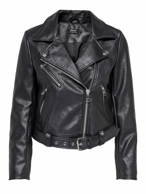 ONLVERA FAUX LEATHER BIKER OTW Black