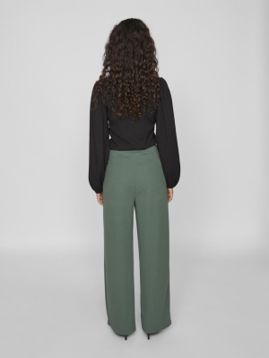 VICLAVA HW WIDE PANTS Duck Green