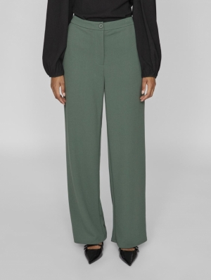 VICLAVA HW WIDE PANTS Duck Green