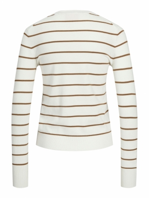 JXCARA COMFY STRIPE CREW NECK Cloud Dancer//T