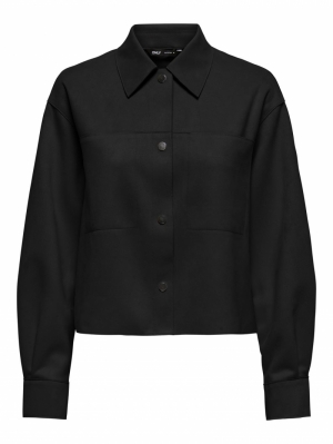 ONLJOLINE FAUX SUEDE SHIRT LIF Black