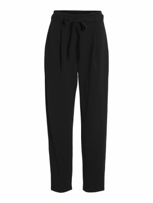 VICLAVA HW BELTED PANTS- NOOS Black