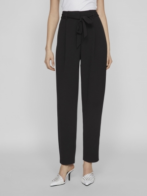 VICLAVA HW BELTED PANTS- NOOS Black