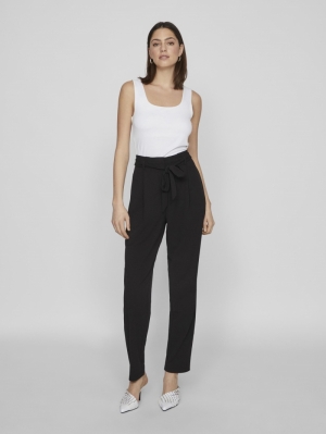 VICLAVA HW BELTED PANTS- NOOS Black