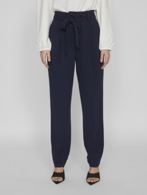 VICLAVA HW BELTED PANTS- NOOS Navy Blazer