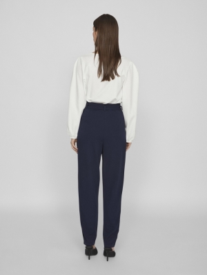 VICLAVA HW BELTED PANTS- NOOS Navy Blazer