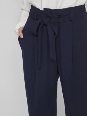 VICLAVA HW BELTED PANTS- NOOS Navy Blazer