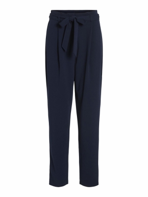 VICLAVA HW BELTED PANTS- NOOS Navy Blazer