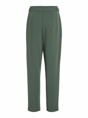 VICLAVA HW BELTED PANTS- NOOS Duck Green