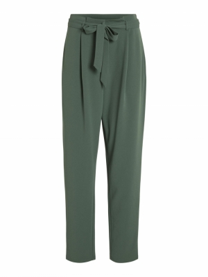 VICLAVA HW BELTED PANTS- NOOS Duck Green