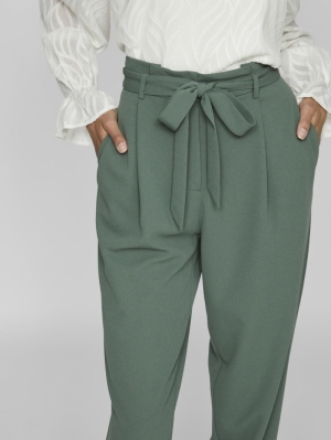 VICLAVA HW BELTED PANTS- NOOS Duck Green