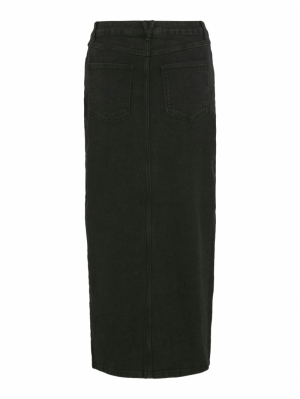 VILISSIE HW MIDI DENIM SKIRT D Dark Grey Denim