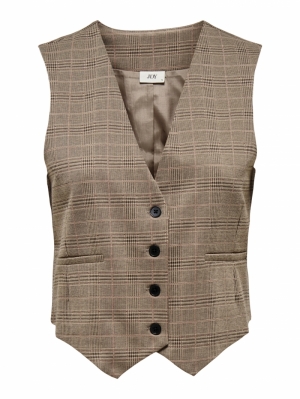 JDYGEGGO MIA WAISTCOAT JRS ATK Walnut/ROSE CHE